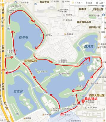 荔湾湖公园路线